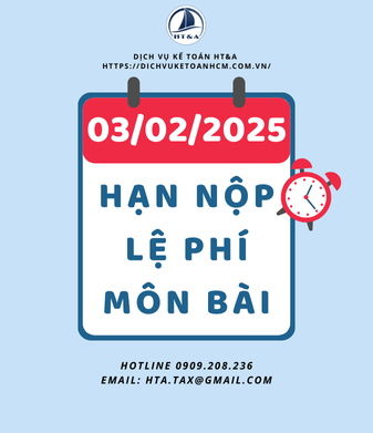 Thời hạn nộp lệ phí môn bài 2025 là ngày mấy?