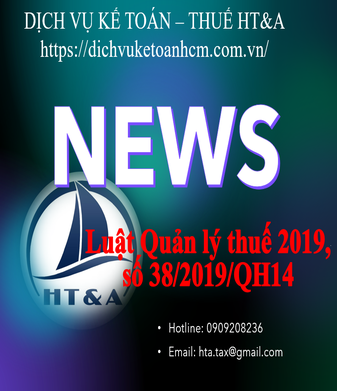 Luật Quản lý thuế 2019, số 38/2019/QH14
